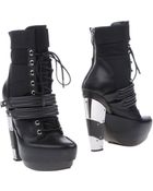 Rodarte High-Heel Laced Ankle Boots - Lyst