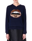 Markus Lupfer Lips Sequinned Jumper - Lyst