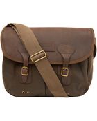 Barbour Medium Olive Tarras Leather and Wax Cotton Bag - Lyst