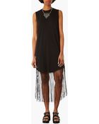 Topshop Fringe Dress - Lyst