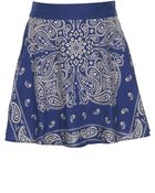 Topshop Bandana Skater Skirt - Lyst