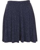 Topshop Navy Neppy Skater Skirt - Lyst