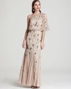 Adrianna Papell Gown One Shoulder Sequin - Lyst