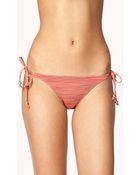 Forever 21 Multicolord String Bikini Bottom - Lyst