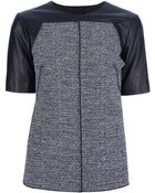 Proenza Schouler Leather Sleeve Top - Lyst