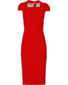 Roland Mouret Breccia Cap Sleeve Wool Dress - Lyst