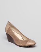 Taryn Rose Cap Toe Wedge Pumps Kingspoint - Lyst