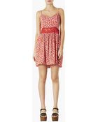 Topshop Crochet Waist Daisy Dress - Lyst