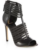 B Brian Atwood Langden Strappy Leather Sandals - Lyst