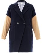 Boy by Band of Outsiders Contrast Sleeve Wool Coat - Lyst