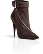 Giuseppe Zanotti Suede Twist Zip Ankle Boots in Flan - Lyst