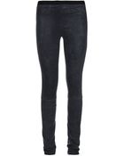 Helmut Lang Patina Stretch Leather Leggings - Lyst