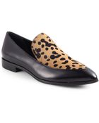 Prada Leopardprint Calf Hair Leather Loafers - Lyst