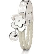 Folli Follie Flowerball Silver and White Bracelet - Lyst
