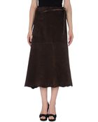 Nude 34 Length Skirt - Lyst