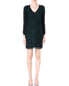 Valentino Lacefront Knitted Dress - Lyst