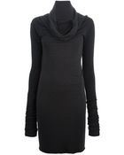 Rick Owens Lilies Cowl Neck Dress - Lyst