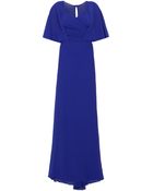 Elie Saab Chiffon Cape Gown - Lyst