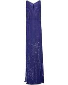 Elie Saab Vneck Sleeveless Beaded Gown - Lyst