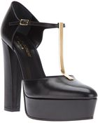 Saint Laurent Platform Tbar Pump - Lyst