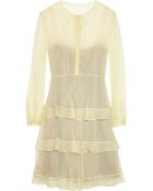 Valentino Tiered Silk Chiffon Dress - Lyst