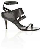 Alexander Wang Adina Midheel Sandal Black Shiny Calf - Lyst