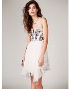 Free People Womens Floral Bodice Mini Dress - Lyst
