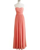 J.Crew Petite Arabelle Long Dress In Silk Chiffon - Lyst