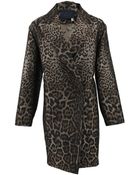 Lanvin Boxy Jacquard Trench Coat - Lyst