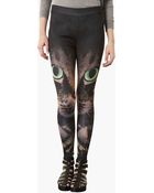 Topshop Photo Cat Print Leggings - Lyst
