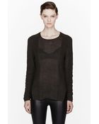 Helmut Lang Alpaca Silk Blend Ribbed Sweater - Lyst