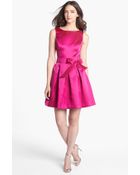Isaac Mizrahi New York Mikado Fit Flare Dress - Lyst