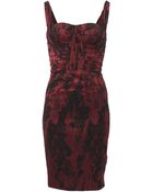 Zac Posen Sleeveless Drape Print Cocktail Dress - Lyst