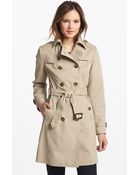 London Fog Quilted Flap Double Breasted Trench Coat - Lyst