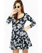 Nasty Gal Betsey Johnson Contrast Skater Dress - Lyst