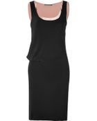 Alberta Ferretti Silk Two-Tone Dress - Lyst