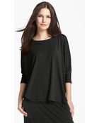 Eileen Fisher Ballet Neck Jersey Top - Lyst