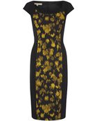 Michael Kors Leaf Print Sheath Dress - Lyst