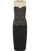 Michael Kors Lace Print Crepe Dress - Lyst