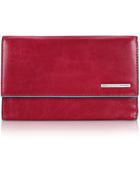 Piquadro Blue Square - Leather Flap Wallet - Lyst