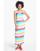 Olivia Moon Multi Stripe Maxi Dress - Lyst