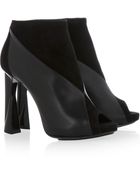 Pierre Hardy Polishedleather and Suede Ankle Boots - Lyst