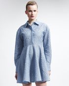 Stella McCartney Long-sleeve Lace Circle Dress Oxford Blue - Lyst