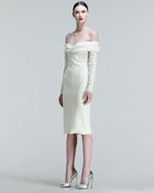Wes Gordon Longsleeve Dropshoulder Dress - Lyst