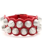 Balenciaga Giant Stud Leather Bracelet - Lyst