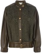 Céline Vintage Suede Panel Leather Jacket - Lyst