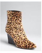 Jimmy Choo Leopard Print Calf Hair 'Mayor' Wedge Ankle Boots - Lyst