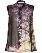 Mary Katrantzou Silk Aria Blouse In Vurla Yellow - Lyst