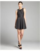Nicole Miller Charcoal Jersey Knit V-Back Sleeveless A-Line Dress - Lyst