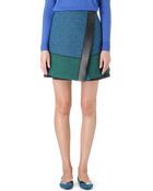 Proenza Schouler Leathertrim Tweed Skirt - Lyst
